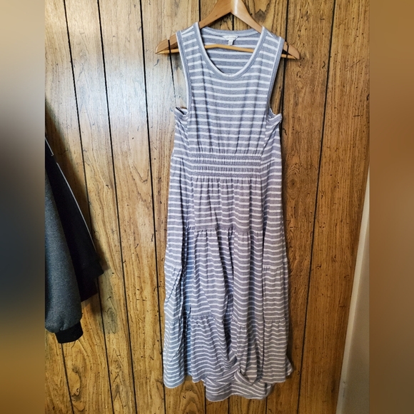 NWOT LUCKY BRAND Ruched Striped Maxi Dress - XL - Picture 3 of 8